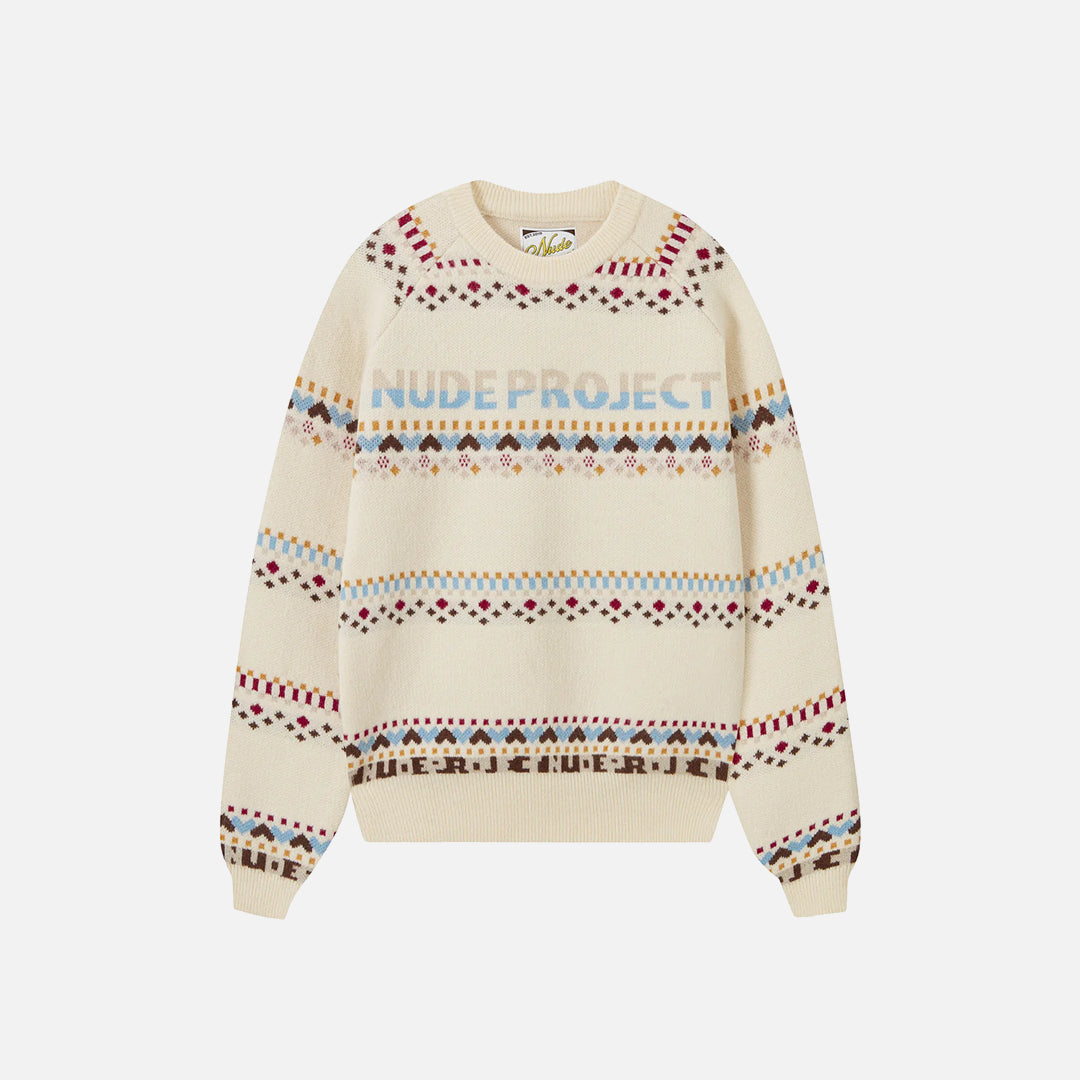 NUDE PROJECT CHRISTMAS SWEATER MARSHMALLOW