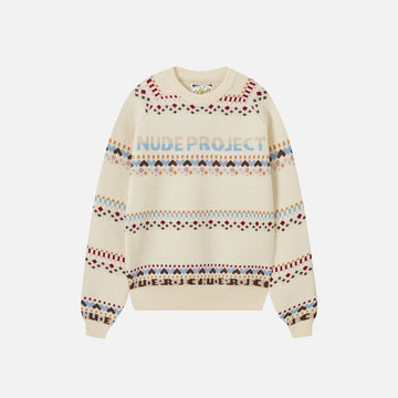 NUDE PROJECT CHRISTMAS SWEATER MARSHMALLOW