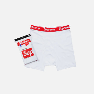 SUPREME HANES BOXER BRIEFS WHITE