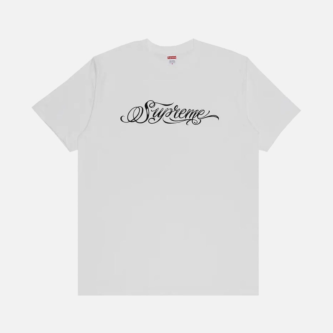 SUPREME SCRIPT TEE WHITE