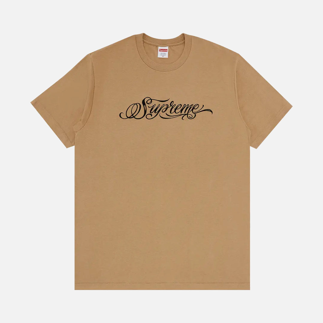 SUPREME SCRIPT TEE KHAKI