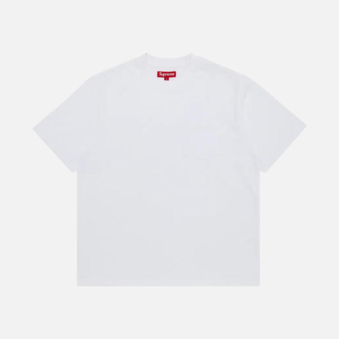 SUPREME S/S POCKET TEE WHITE