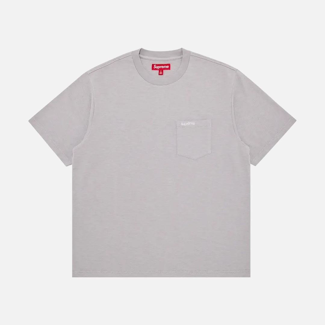 SUPREME S/S POCKET TEE SILVER