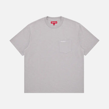 SUPREME S/S POCKET TEE SILVER