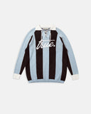 True Striped Knit Polo Azul