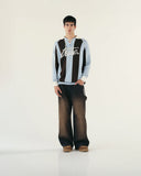 True Striped Knit Polo Azul