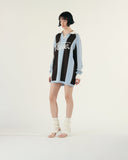 True Striped Knit Polo Azul