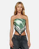 True Blurred Bandana - Green