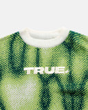 True Blurred Knit Pullover Green