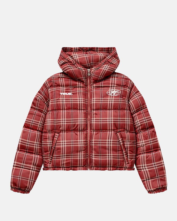 TRUE - Intuition Plaid Jacket - Burgundy