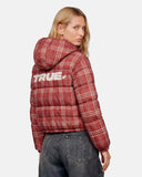 True Intuition Plaid Jacket Burgundy