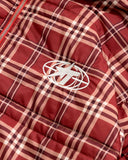True Intuition Plaid Jacket Burgundy