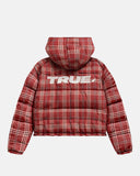 True Intuition Plaid Jacket Burgundy