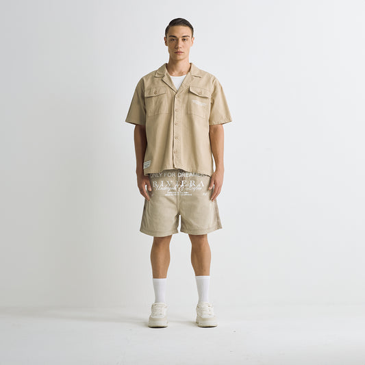 UNDERGOLD RIVIERA HEAVYWEIGHT SHORT SLEEVE SHIRT CREAM