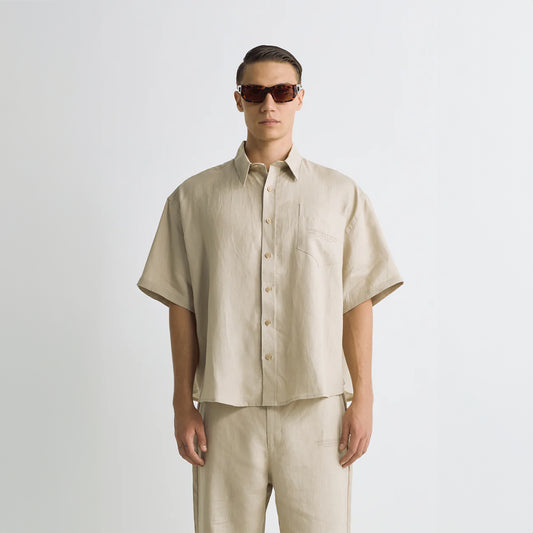 UNDERGOLD RIVIERA LINEN SHORT SLEEVE SHIRT LINEN