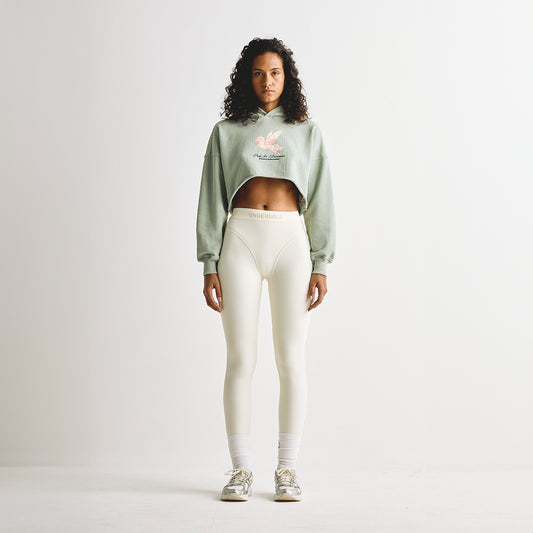 UNDERGOLD DREAMERS PEGASUS CROPPED HOODIE GREEN