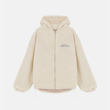 UNDERGOLD BASICS DESING STUDIO FLEECE ZIP UP CREAM