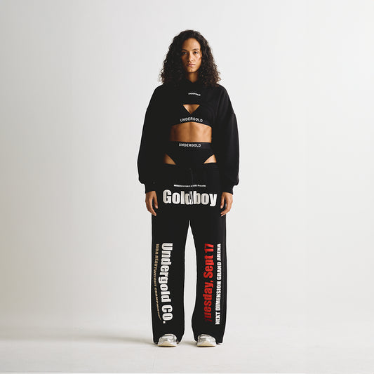 UNDERGOLD BASICS SUPER CROPPED HOODIE BLACK