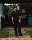 Astronomic Camiseta Polo Tejida Negro