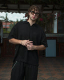 Astronomic Camiseta Polo Tejida Negro