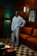ASTRONOMIC - Knitwear Hoodie Reef - Azul Bebé
