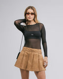 True Bandeau Mesh Bodysuit Negro