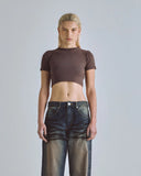 Undergold Blusa Basics Baby Tee – Brown