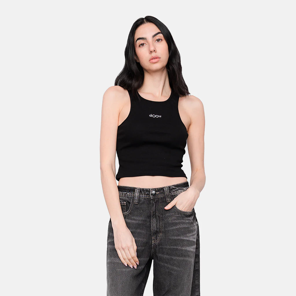 DO OVER LAB. D-TANK TOP BLACK