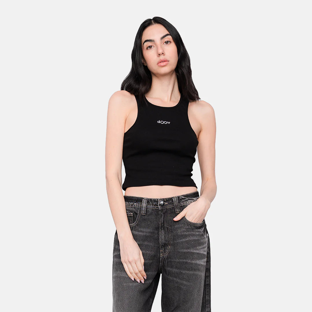 DO OVER LAB. D-TANK TOP BLACK