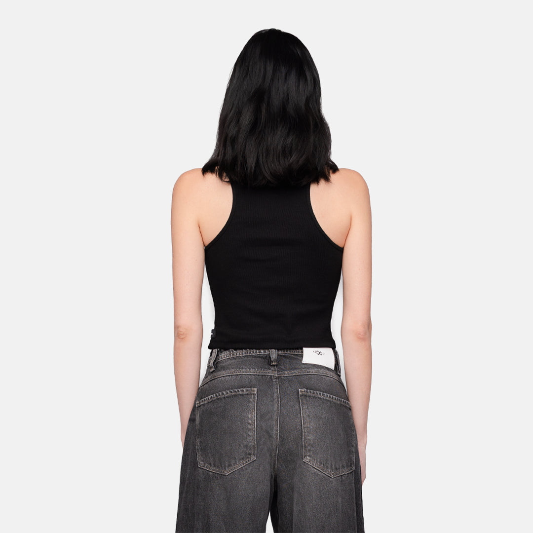 DO OVER LAB. D-TANK TOP BLACK