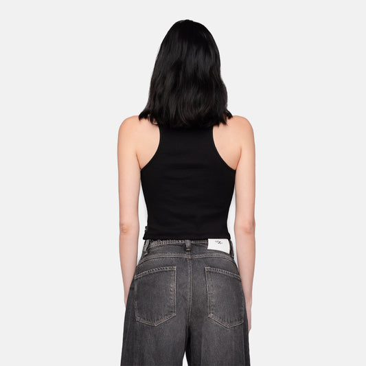 DO OVER LAB. D-TANK TOP BLACK