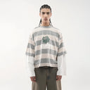 SCUFFERS - Boy Grey Striped T-Shirt