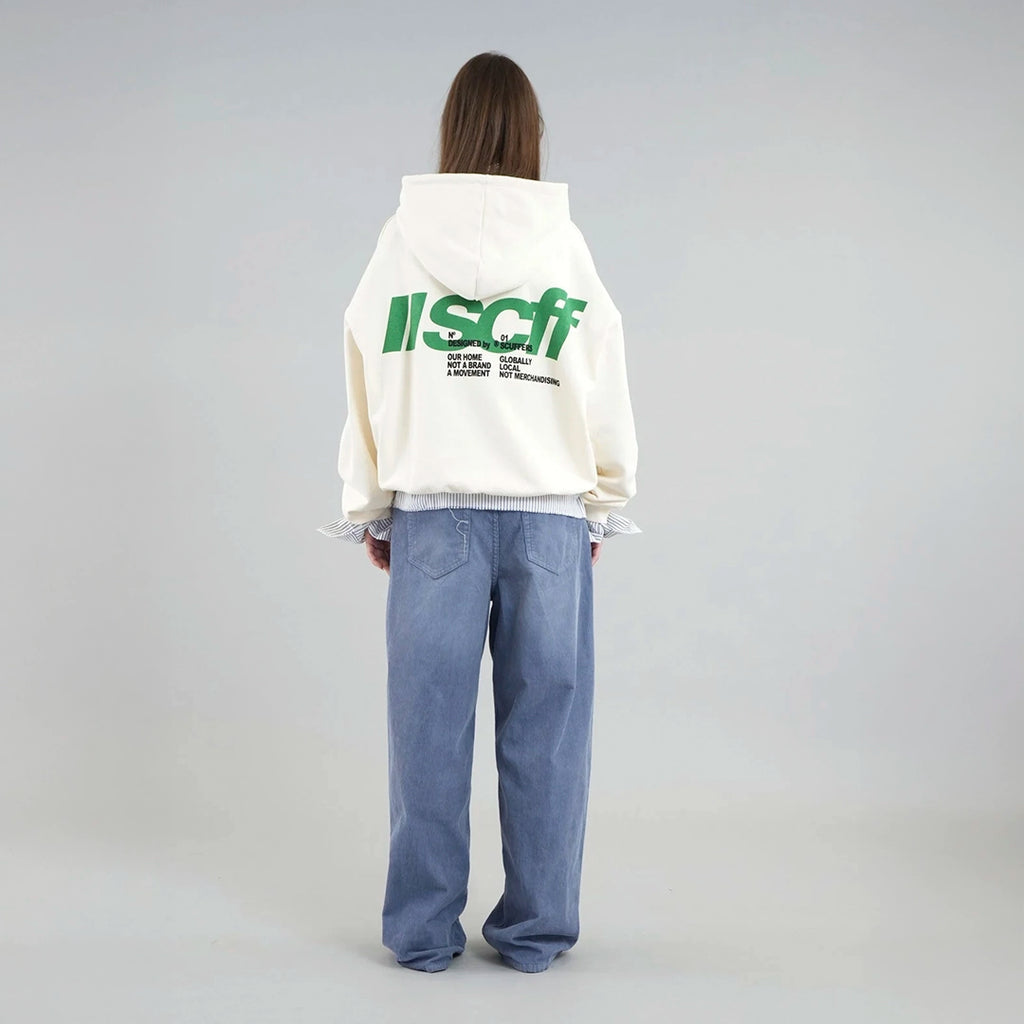 SCUFFERS GLOBALLY ECRU WHITE HOODIE