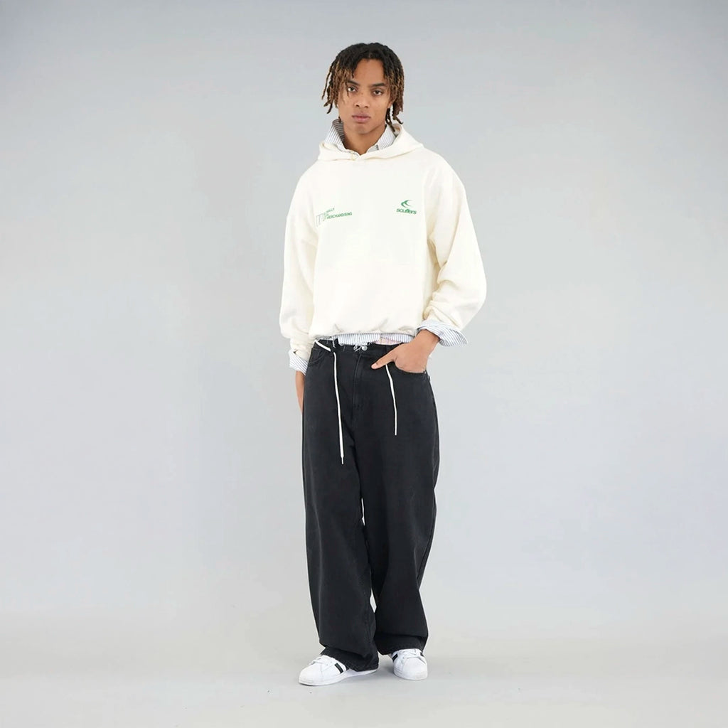 SCUFFERS GLOBALLY ECRU WHITE HOODIE