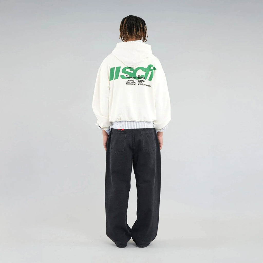 SCUFFERS GLOBALLY ECRU WHITE HOODIE