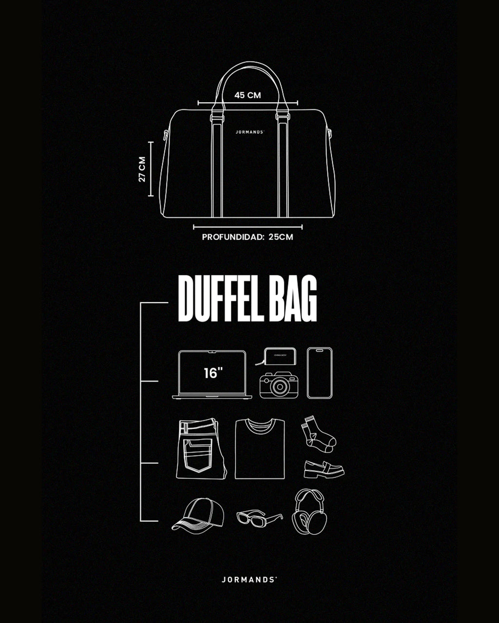 JORMANDS BLACK DUFFEL