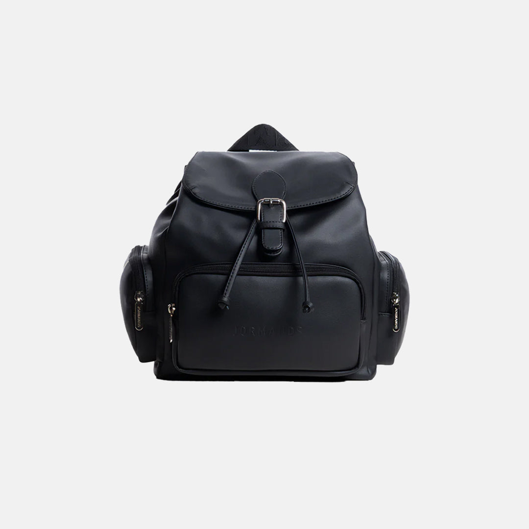 JORMANDS BLACK FLAP BACKPACK