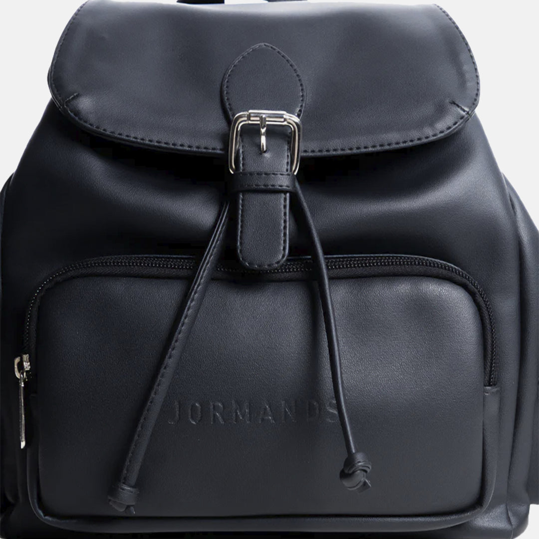 JORMANDS BLACK FLAP BACKPACK