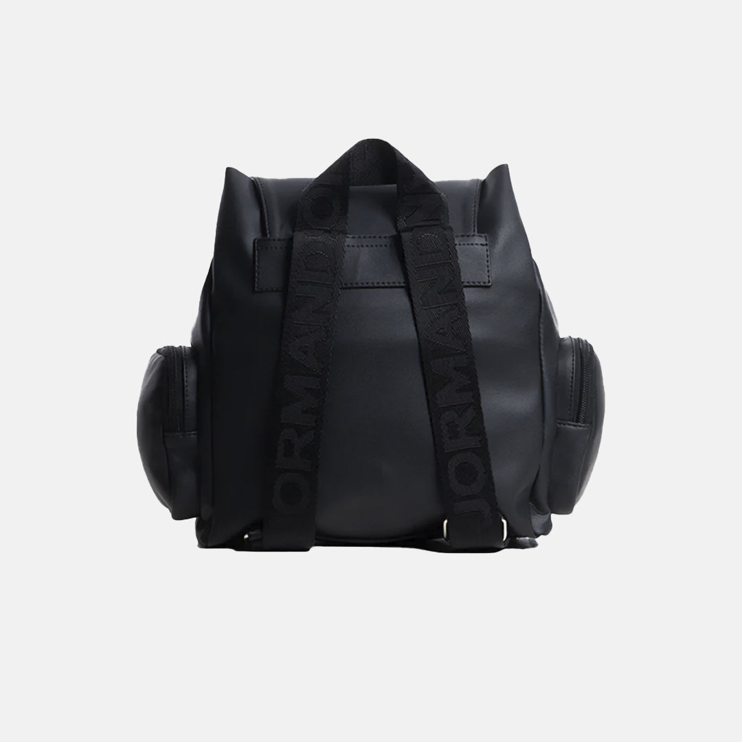 JORMANDS BLACK FLAP BACKPACK