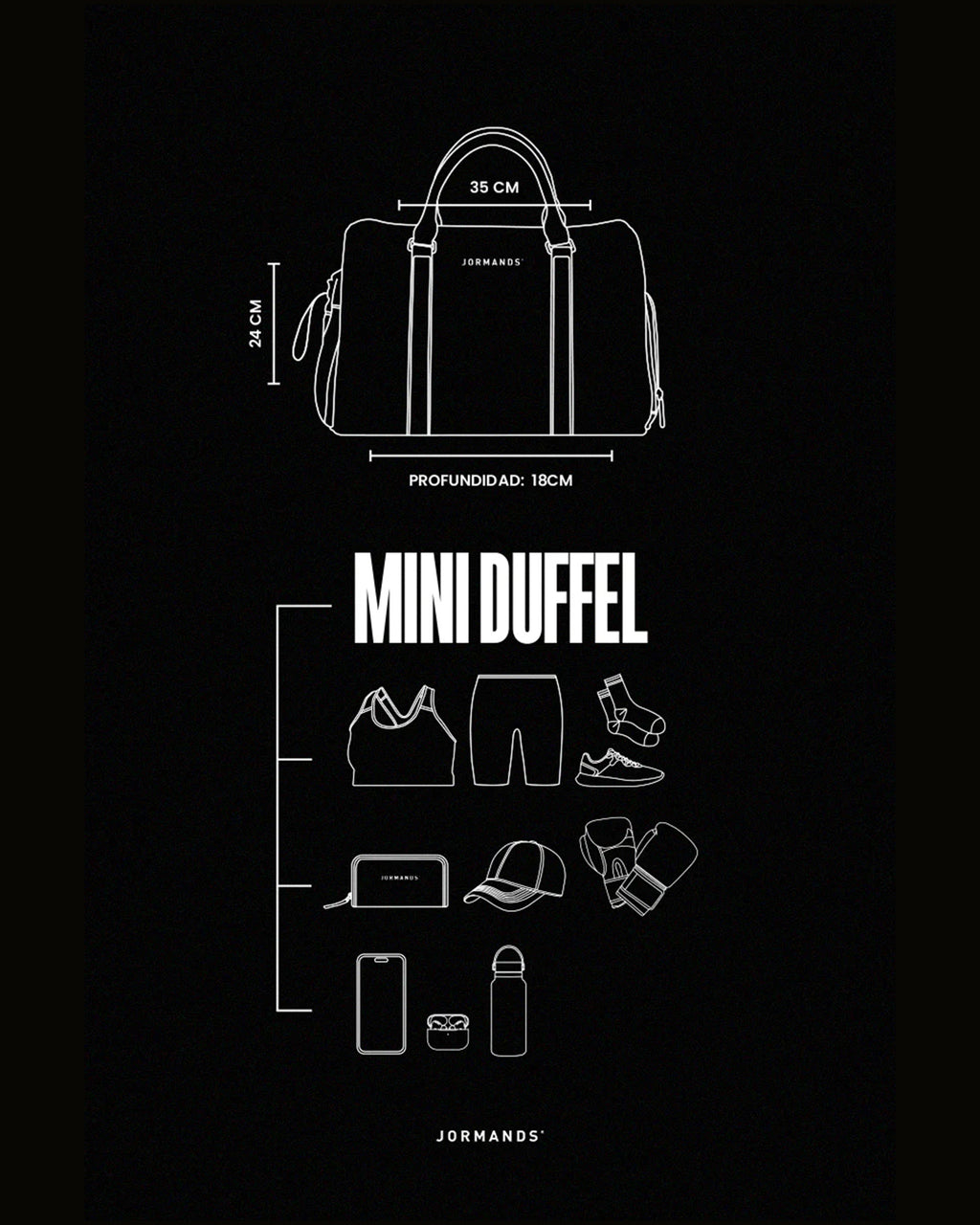 JORMANDS RED WINE MINI DUFFEL BAG