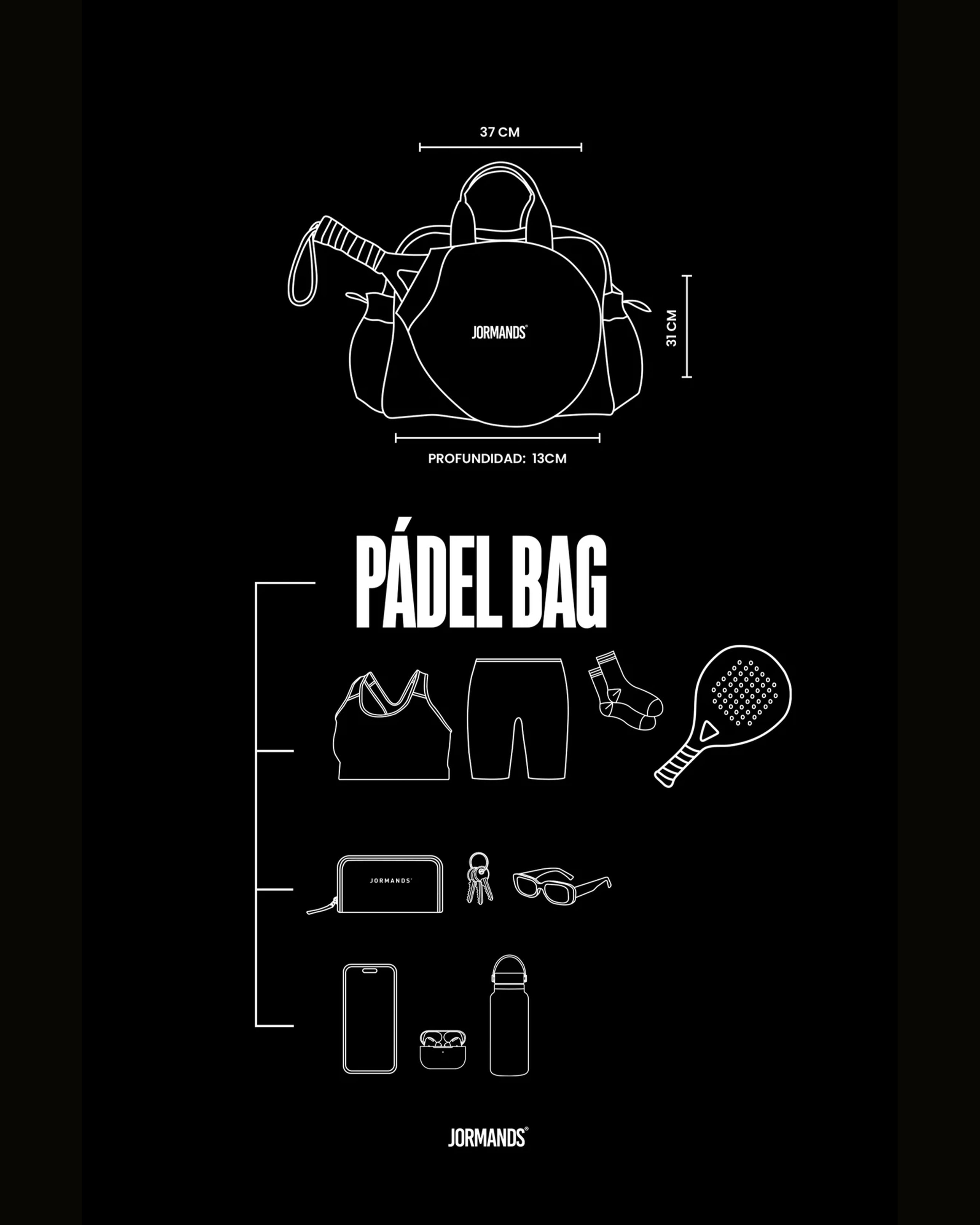 JORMANDS BLACK PADEL BAG