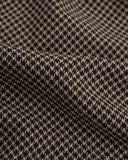 Monoic Barrel Fit Houndstooth Trousers - Café