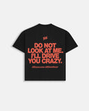Monoic Camiseta Boxy Fit Don't Look - Negro Oscuro