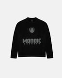 MONOIC - Camiseta Oversized Shield Waffle Long Sleeve - Negro (Exclusive)