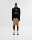 MONOIC - Camiseta Oversized Shield Waffle Long Sleeve - Negro (Exclusive)