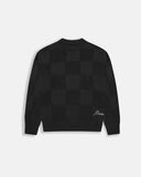 Monoic Checkered Knitwear Sweater - Negro