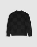 Monoic Checkered Knitwear Sweater - Negro