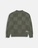 Monoic Checkered Knitwear Sweater - Verde Oliva