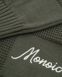 Monoic Checkered Knitwear Sweater - Verde Oliva