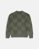 Monoic Checkered Knitwear Sweater - Verde Oliva
